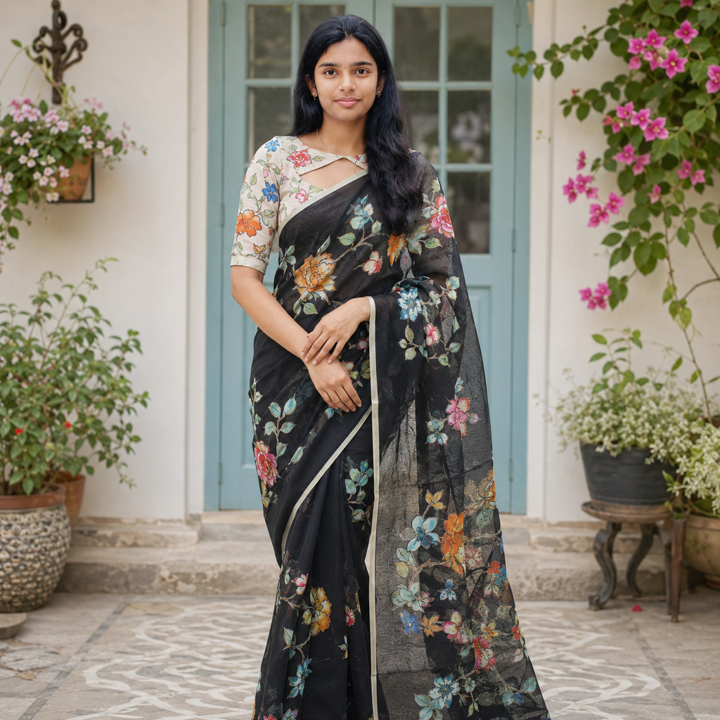 Kota applique work saree