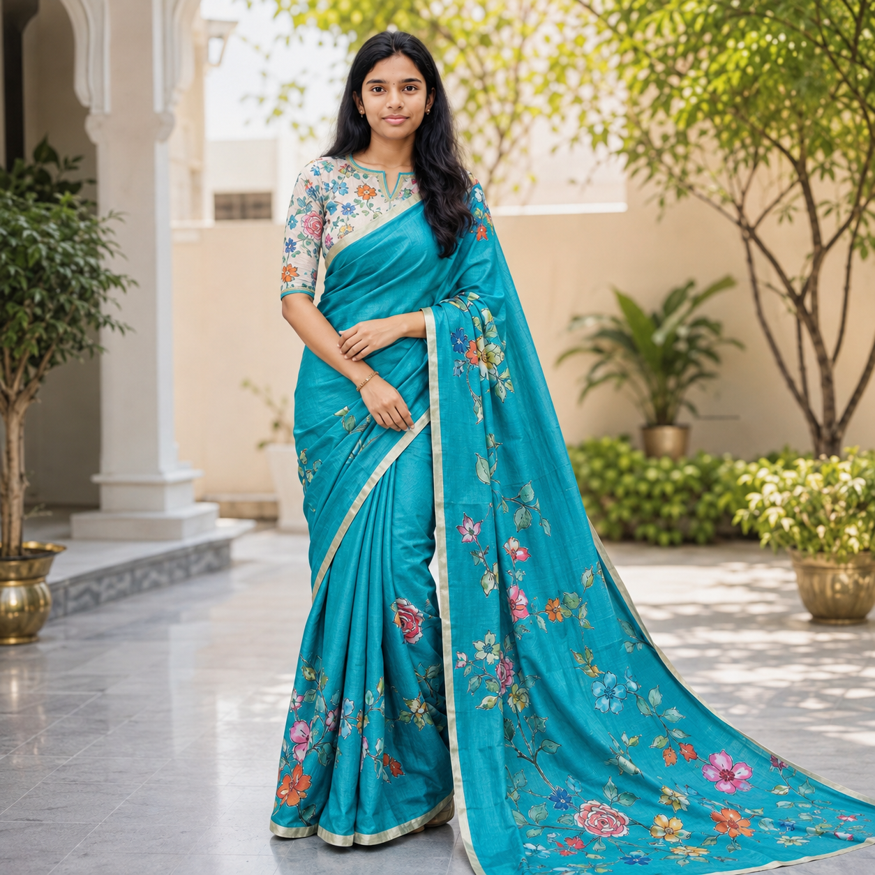 Kota applique work saree