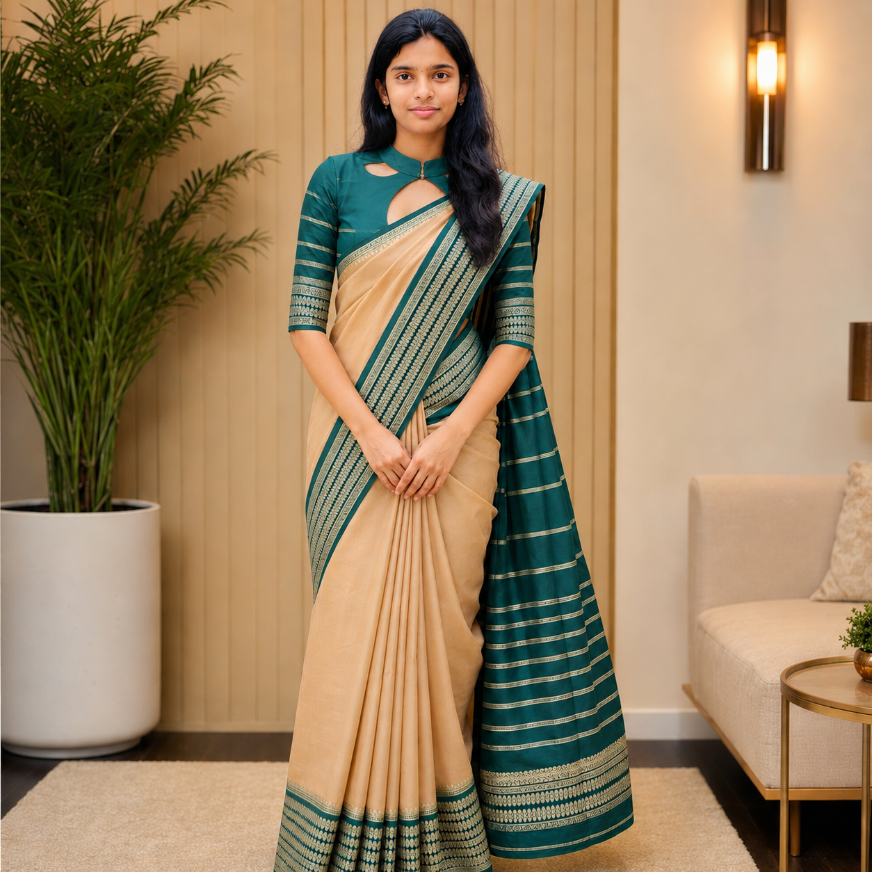 Mysore crape silk saree