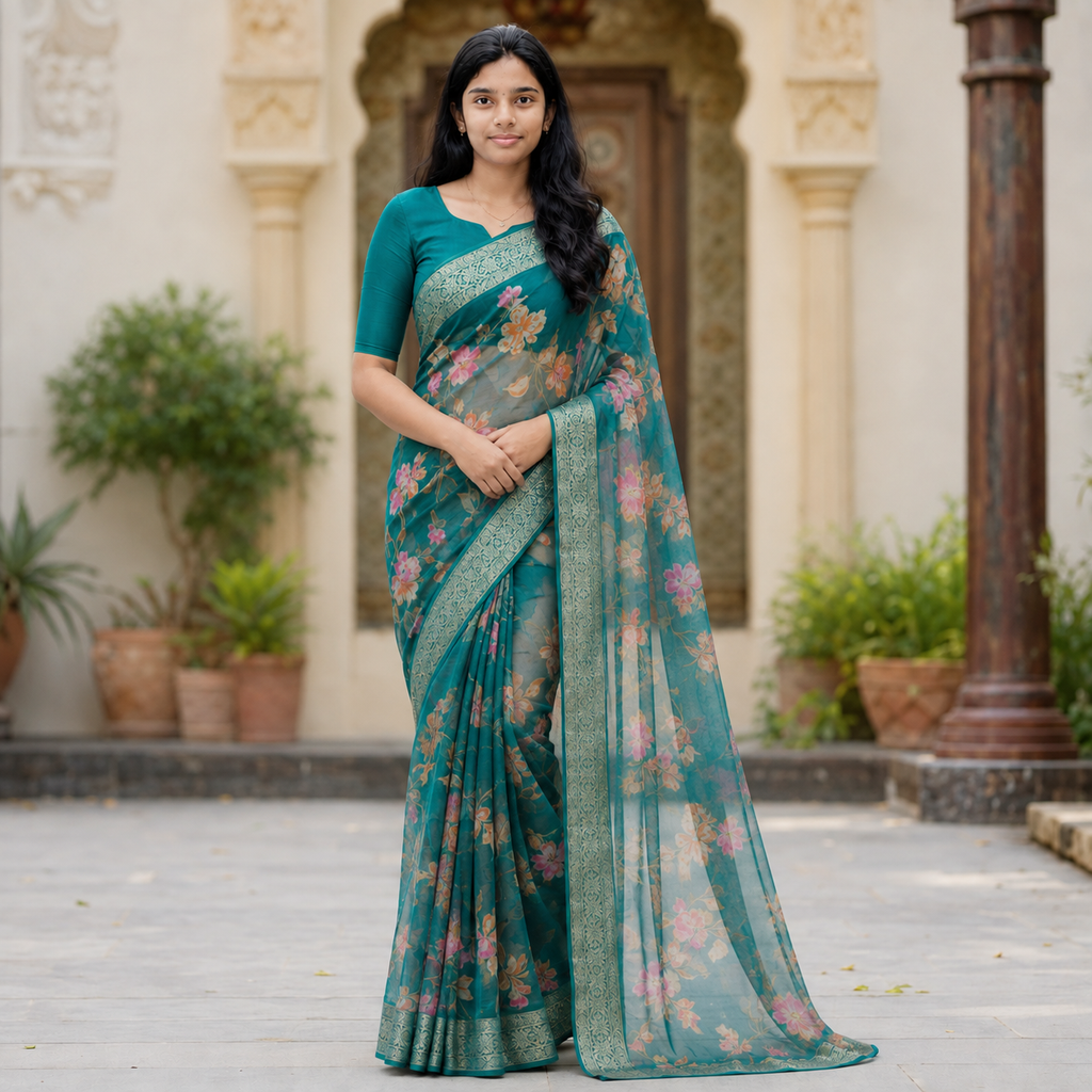 Pure chiffon saree