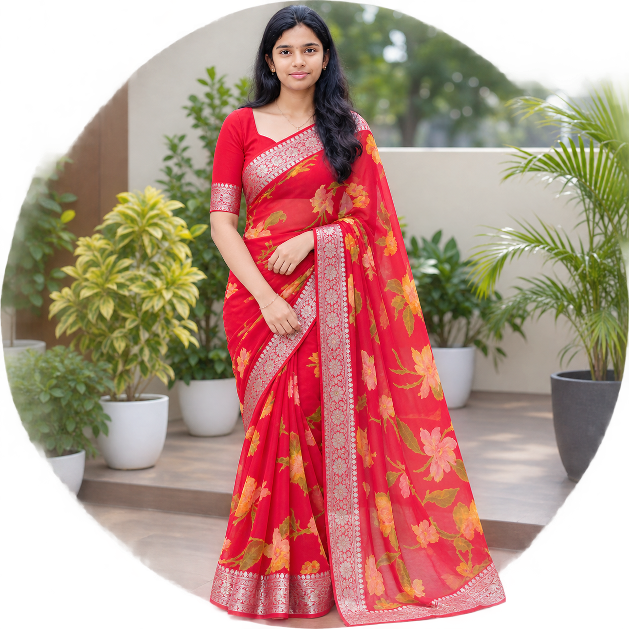 Pure Chiffon saree