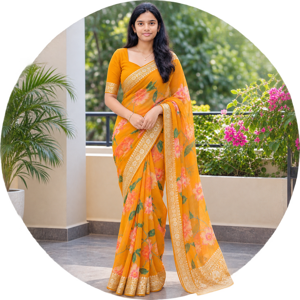 Pure Chiffon saree