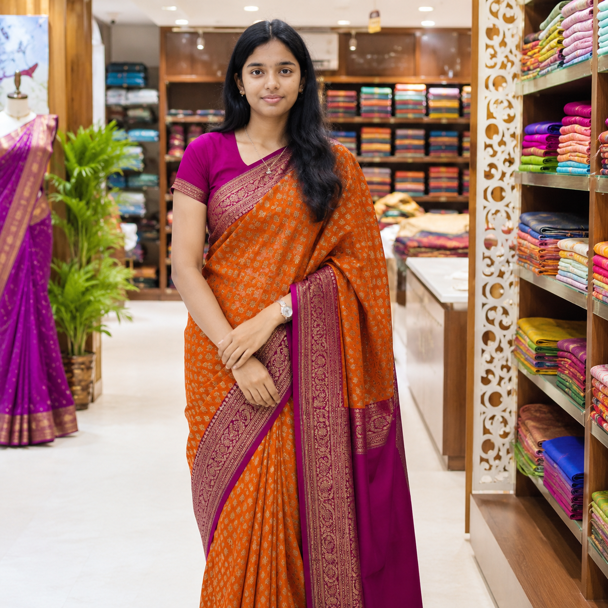 Khaddi banarasi georgette saree