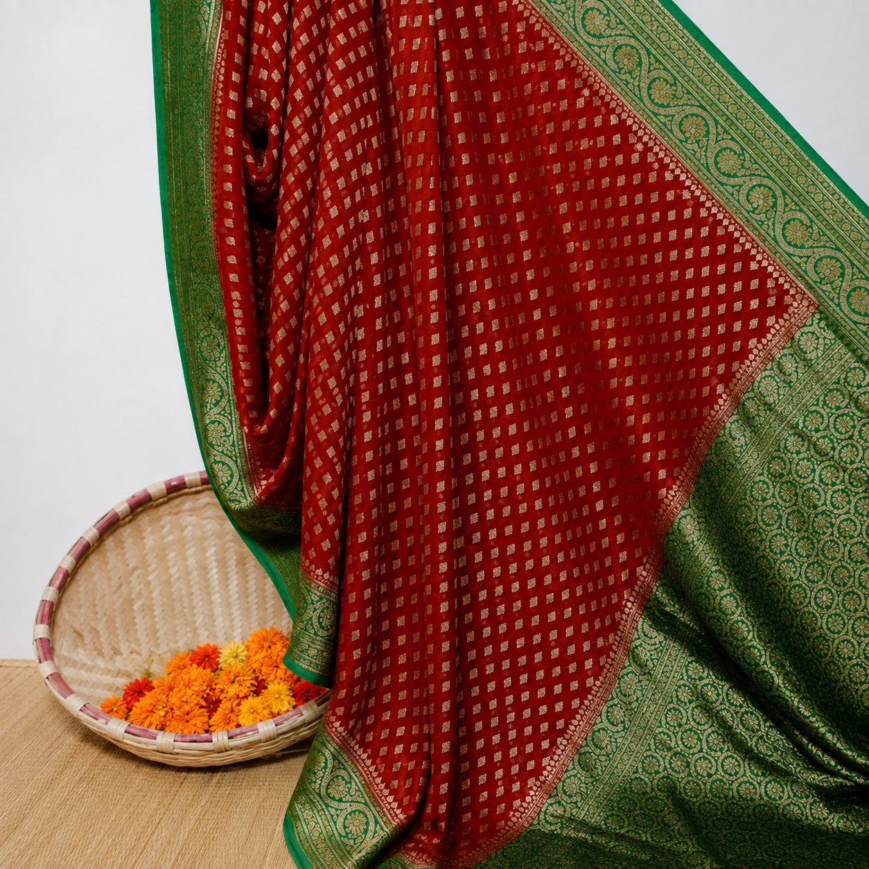 Khaddi banarasi georgette saree