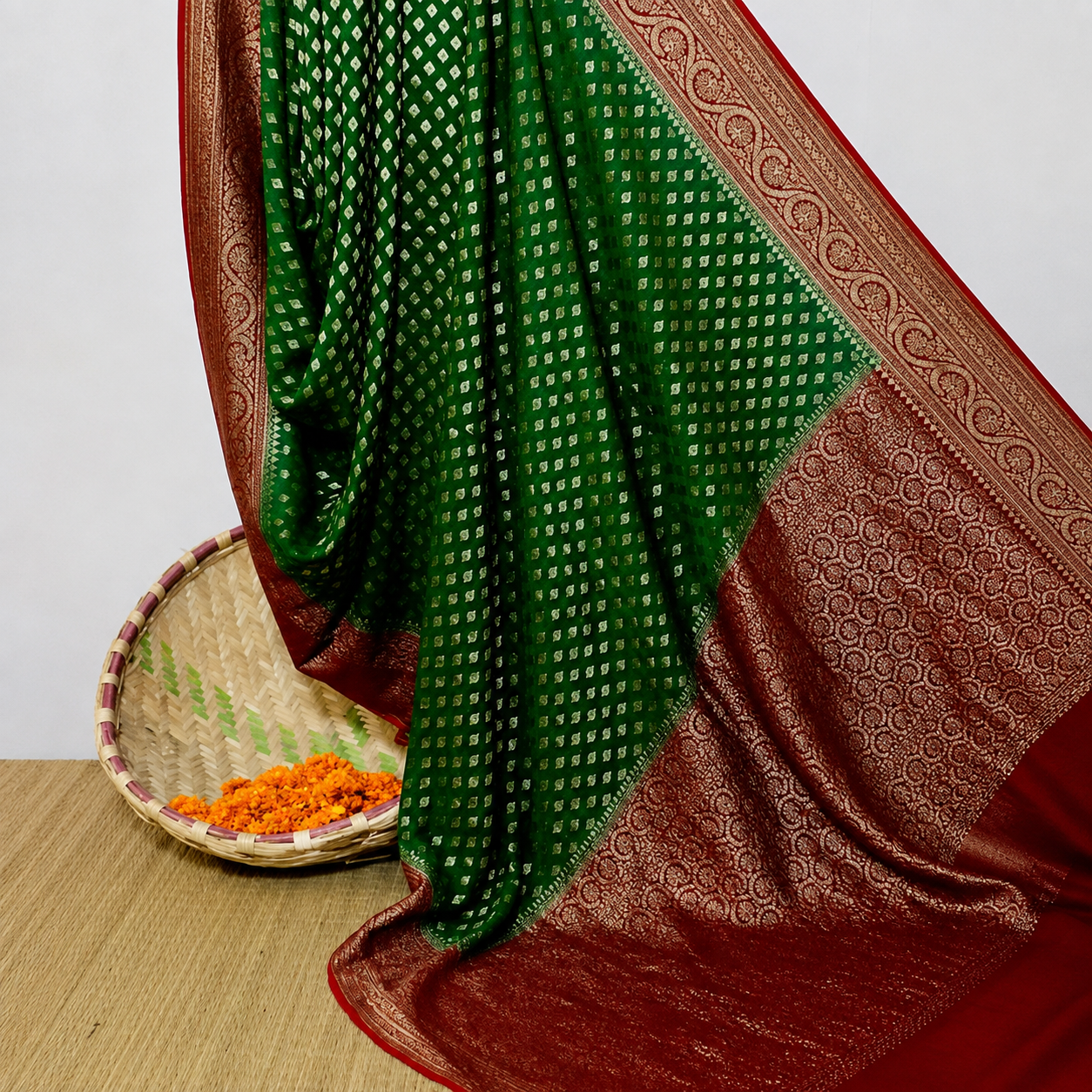 Khaddi banarari georgette saree