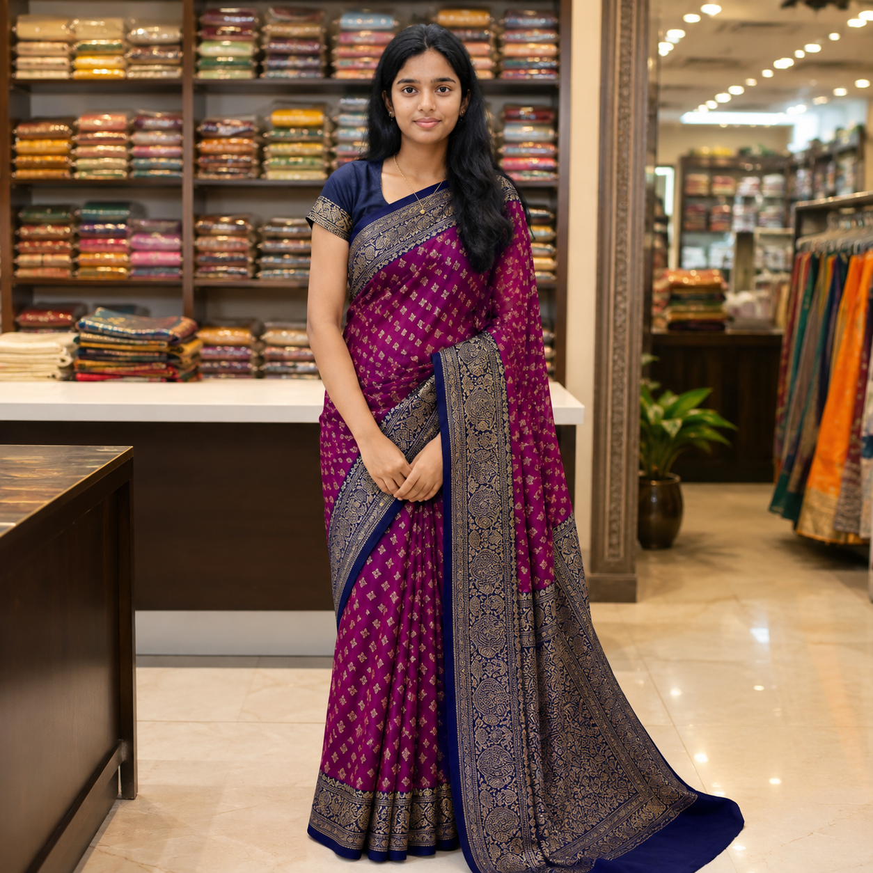 Khaddi banarasi georgette saree