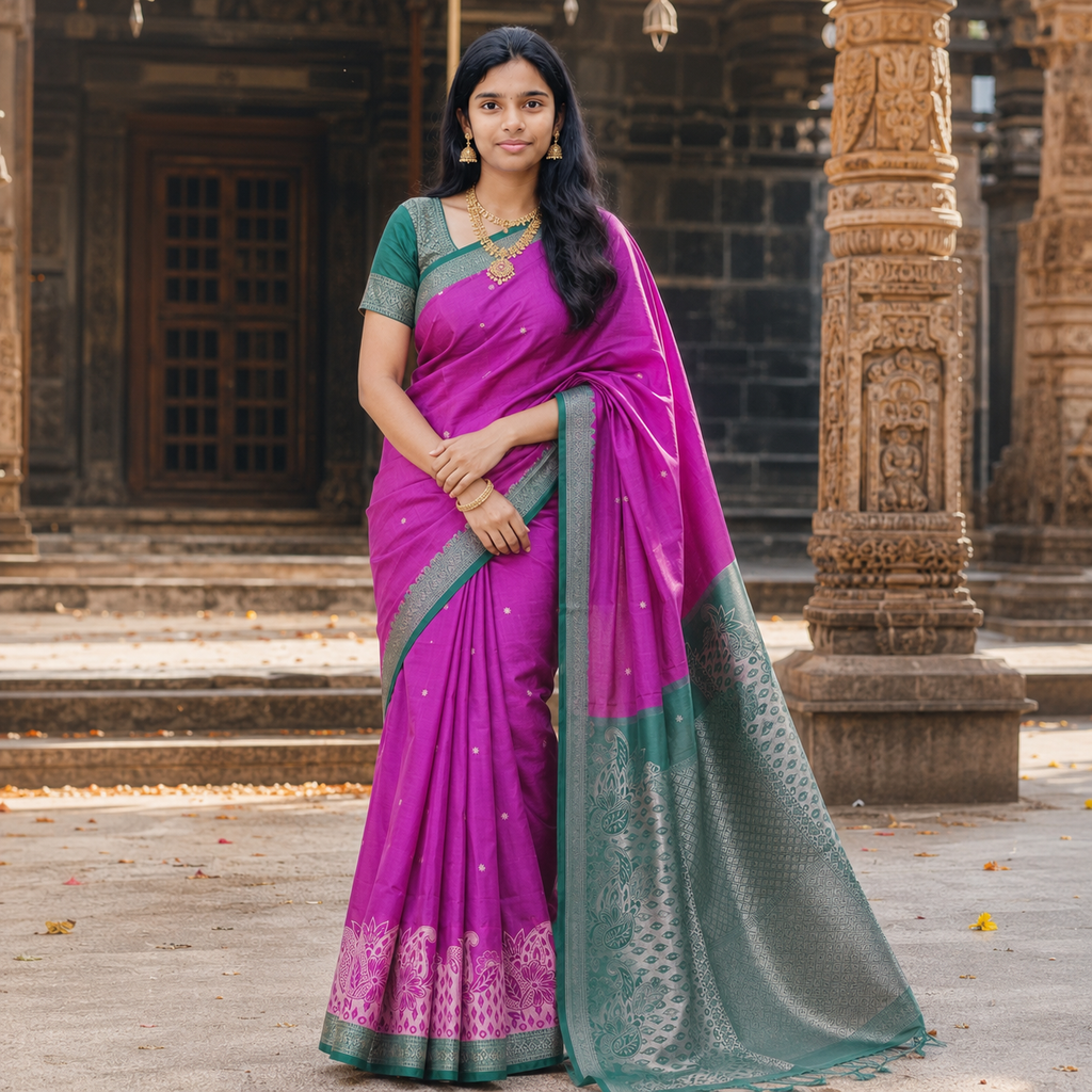 Pure kanchipuram soft silk saree