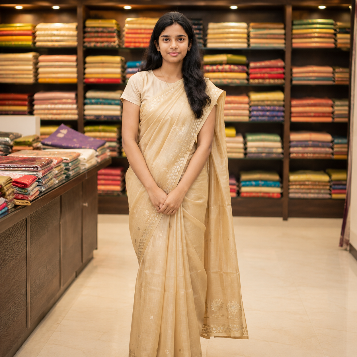 Tussar silk saree
