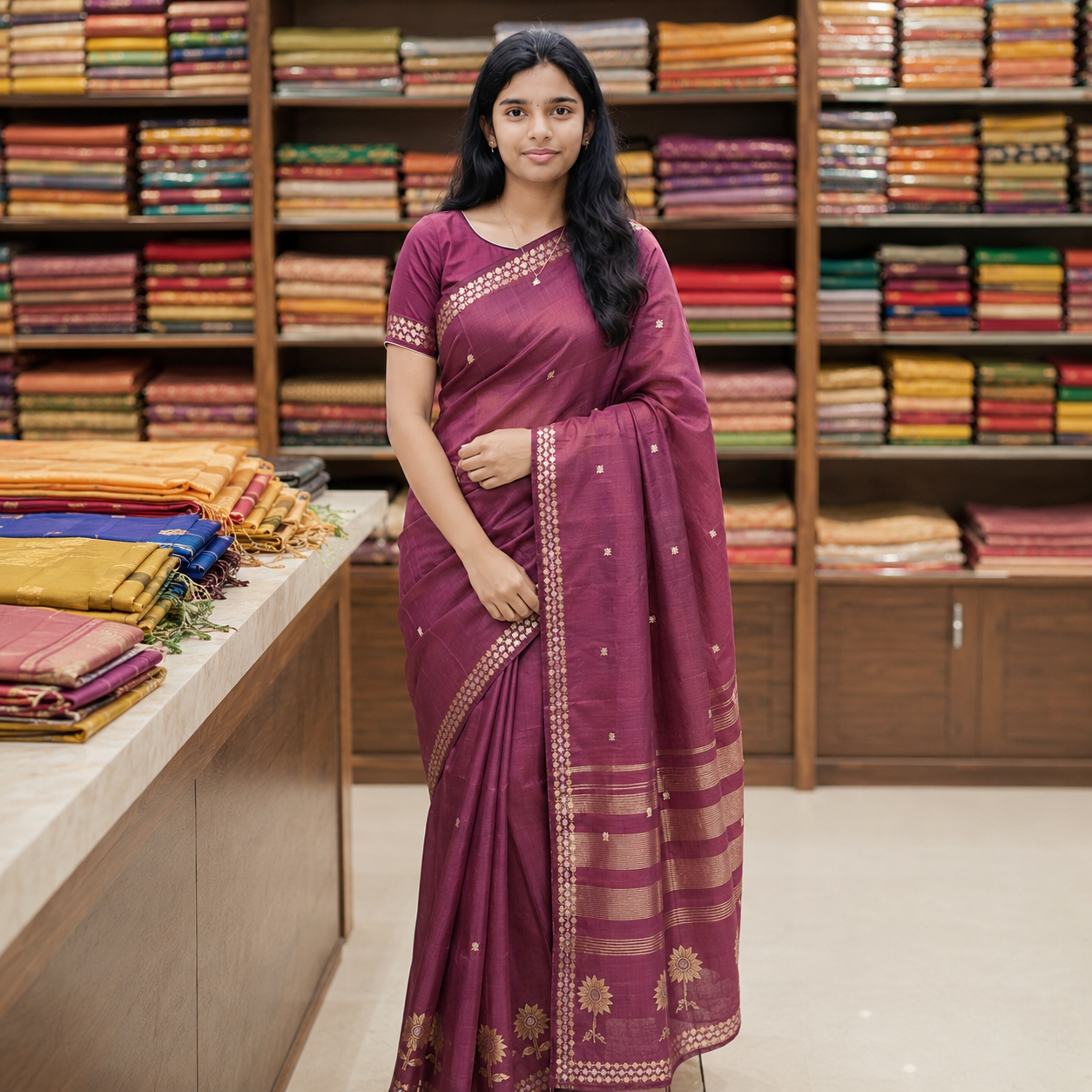 Tussar silk saree