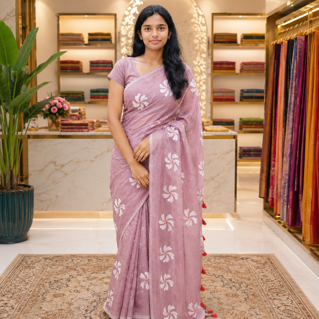 Pure mul cotton saree