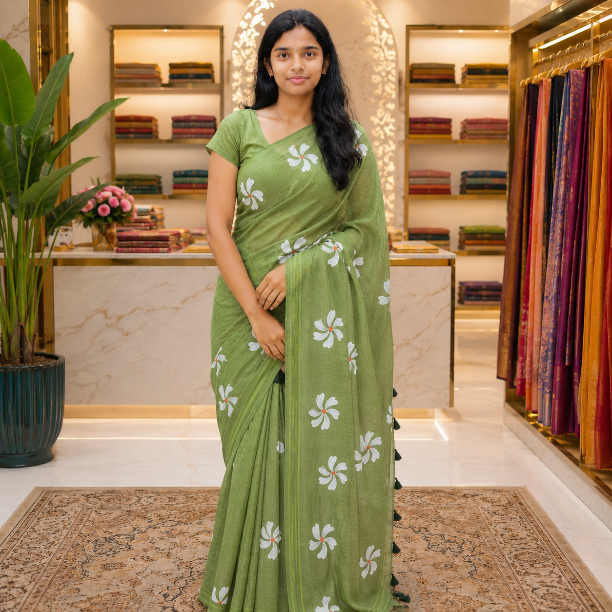 Pure mul cotton saree