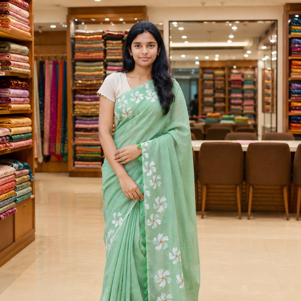 Pure mul cotton saree