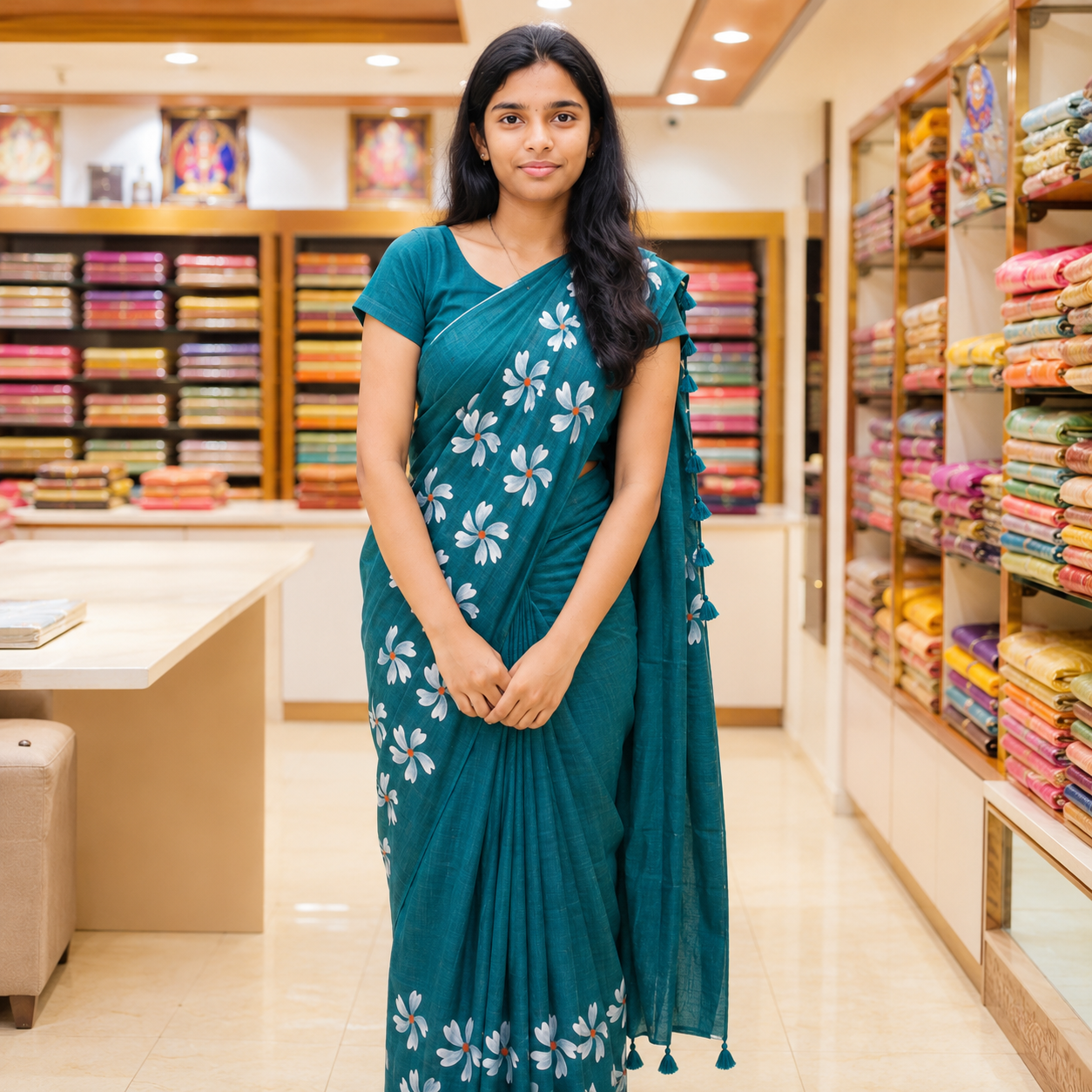 Pure mul cotton saree