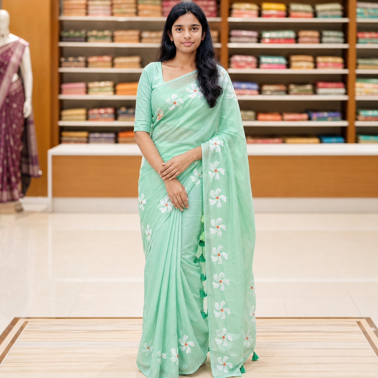 Pure mul cotton saree