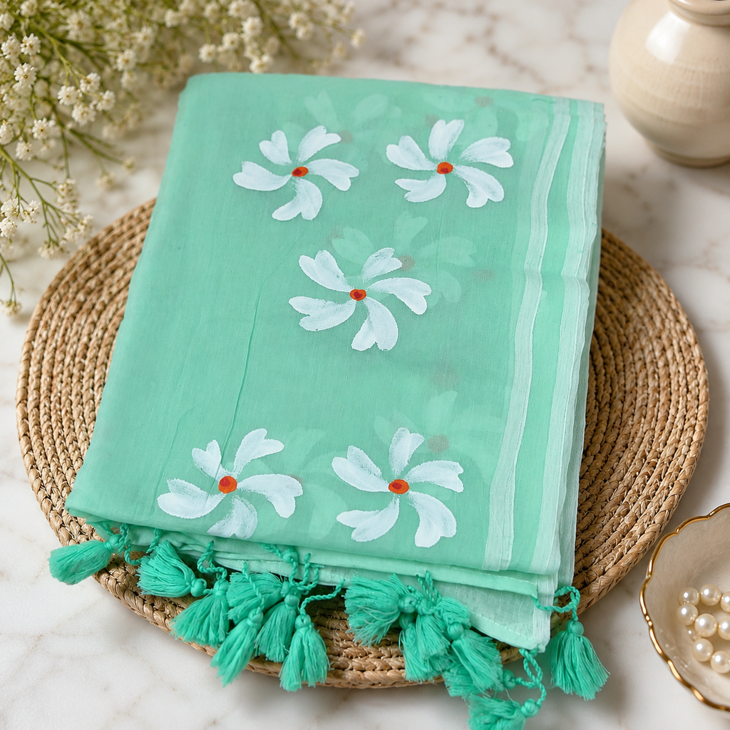 Pure mul cotton saree
