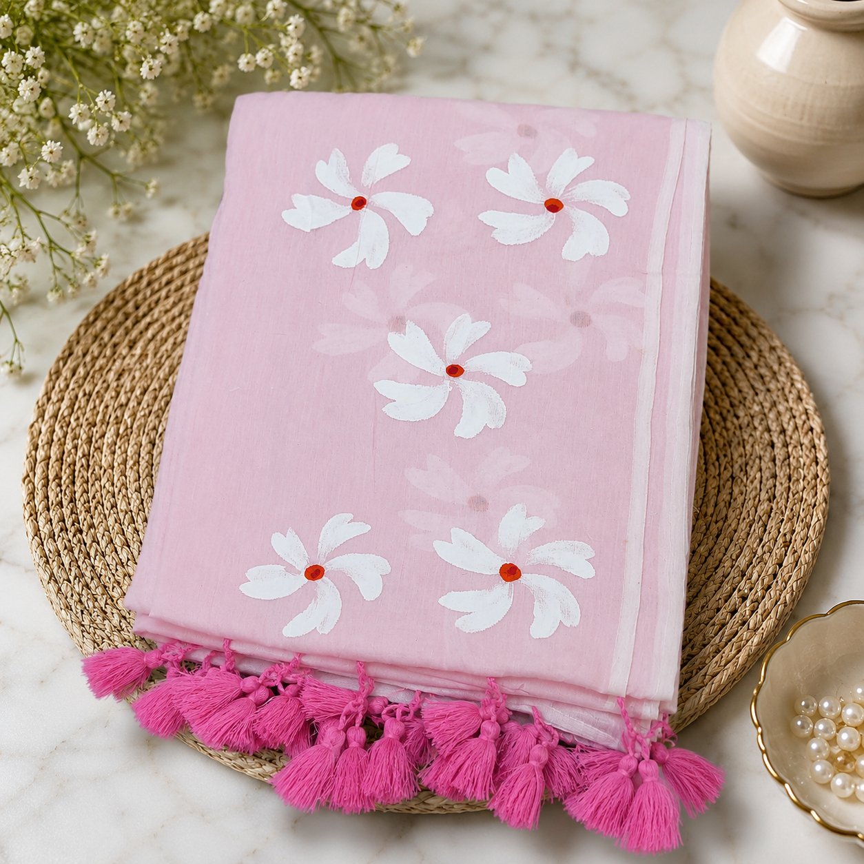 Pure mul cotton saree