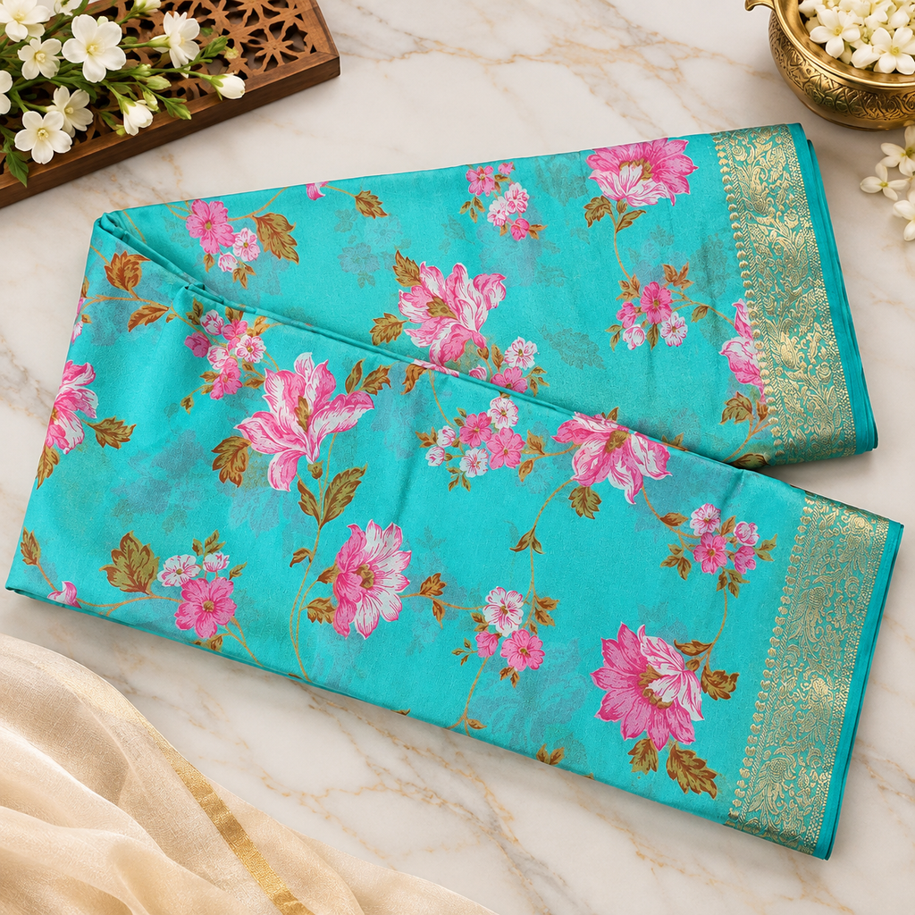 Chinon floral print MSF001 - Blue