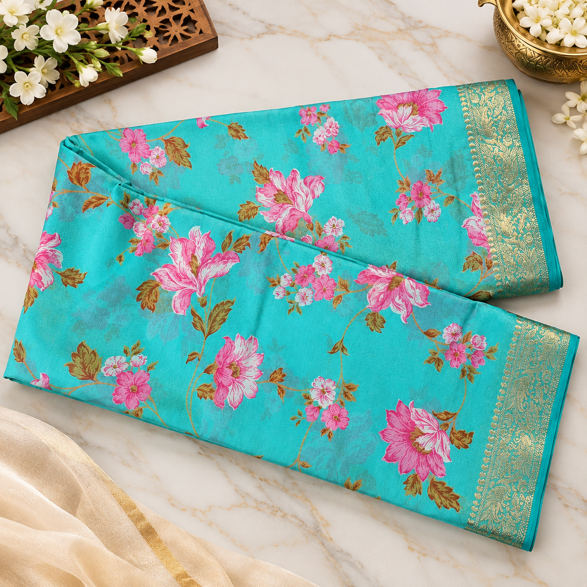 Chinon floral print MSF001 - Blue