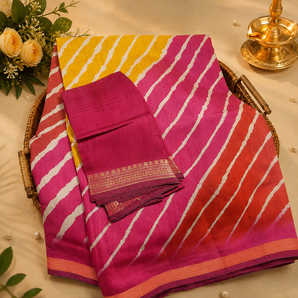 Italian crape silk saree