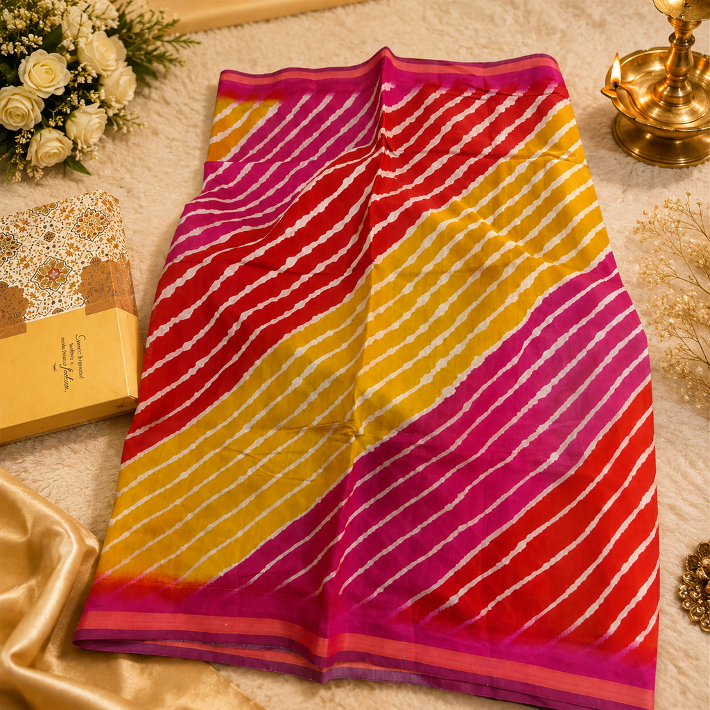 Italian crape silk saree