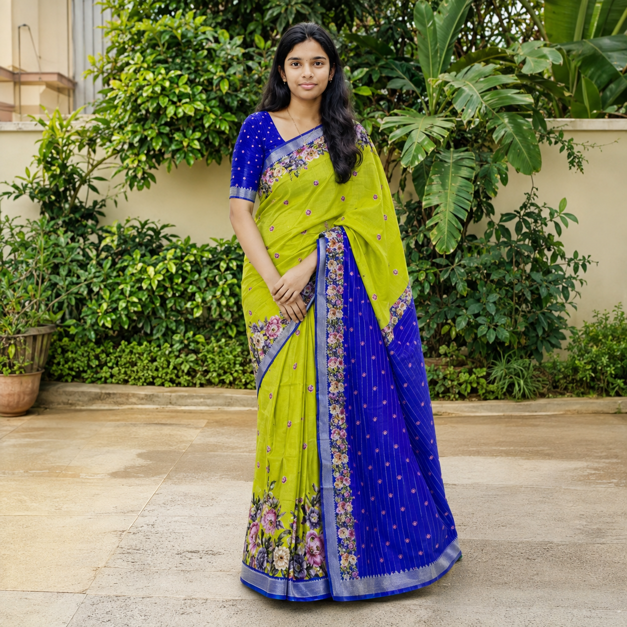 Pure Mangalagiri Pattu Digital Print Saree