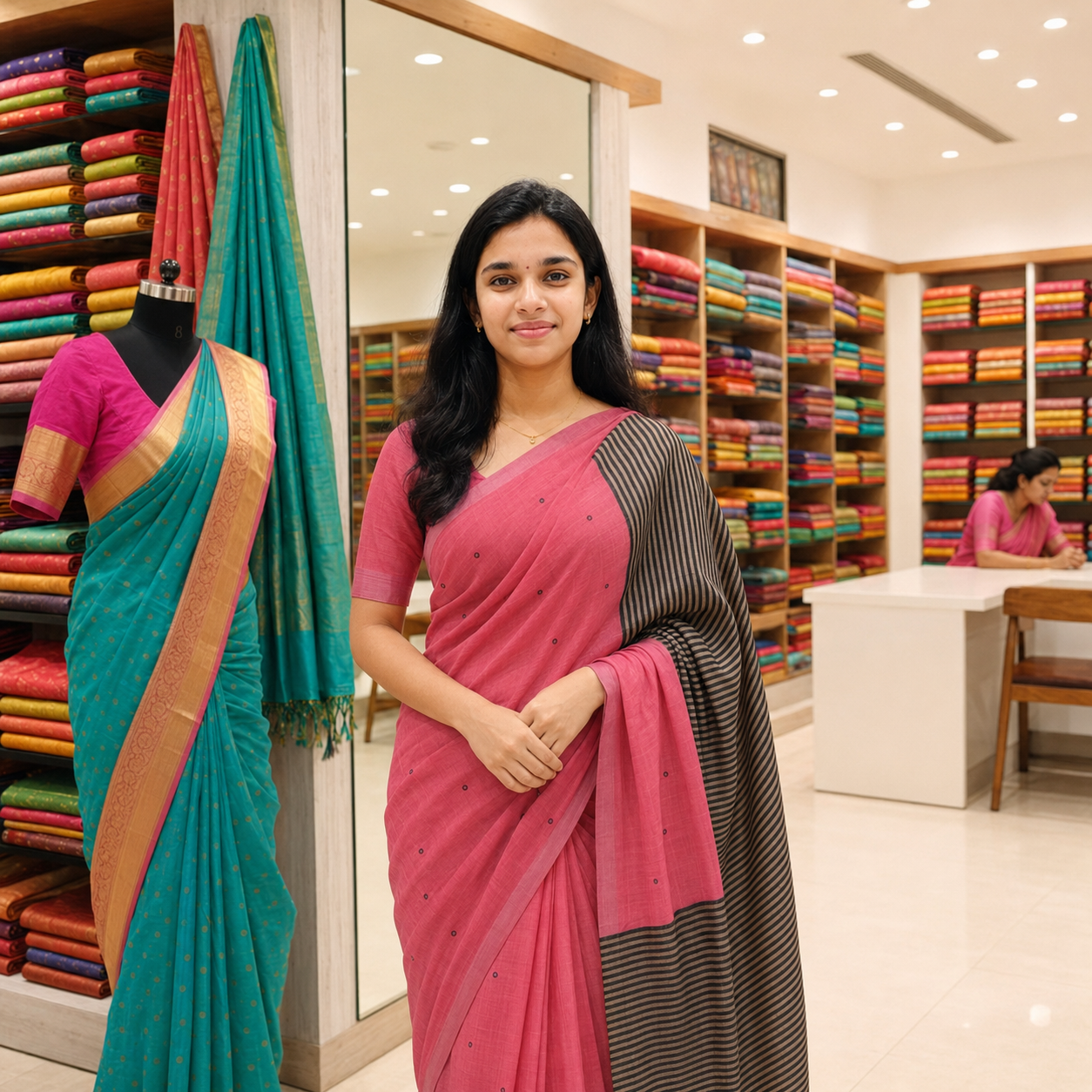 Soft linen Saree