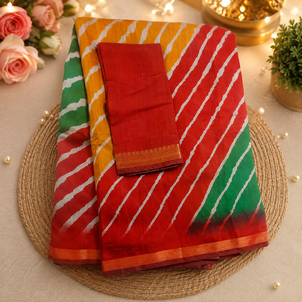 Italian crape silk saree