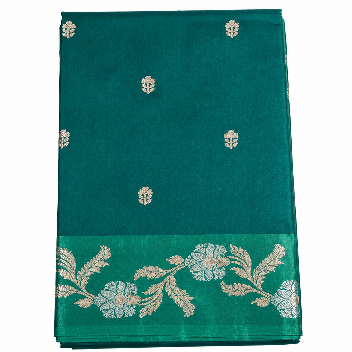 Raw mango silk saree - Green