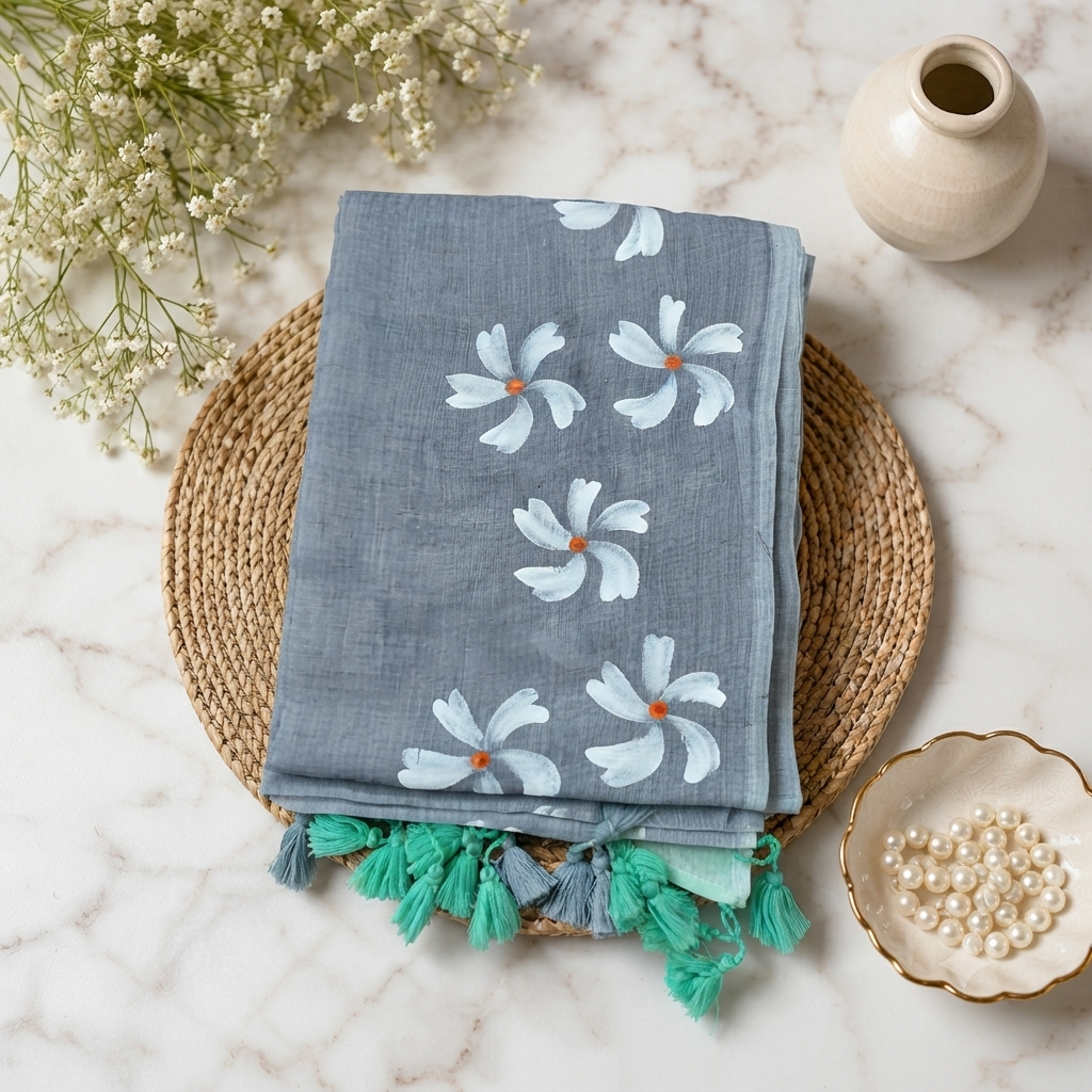 Pure mul cotton saree