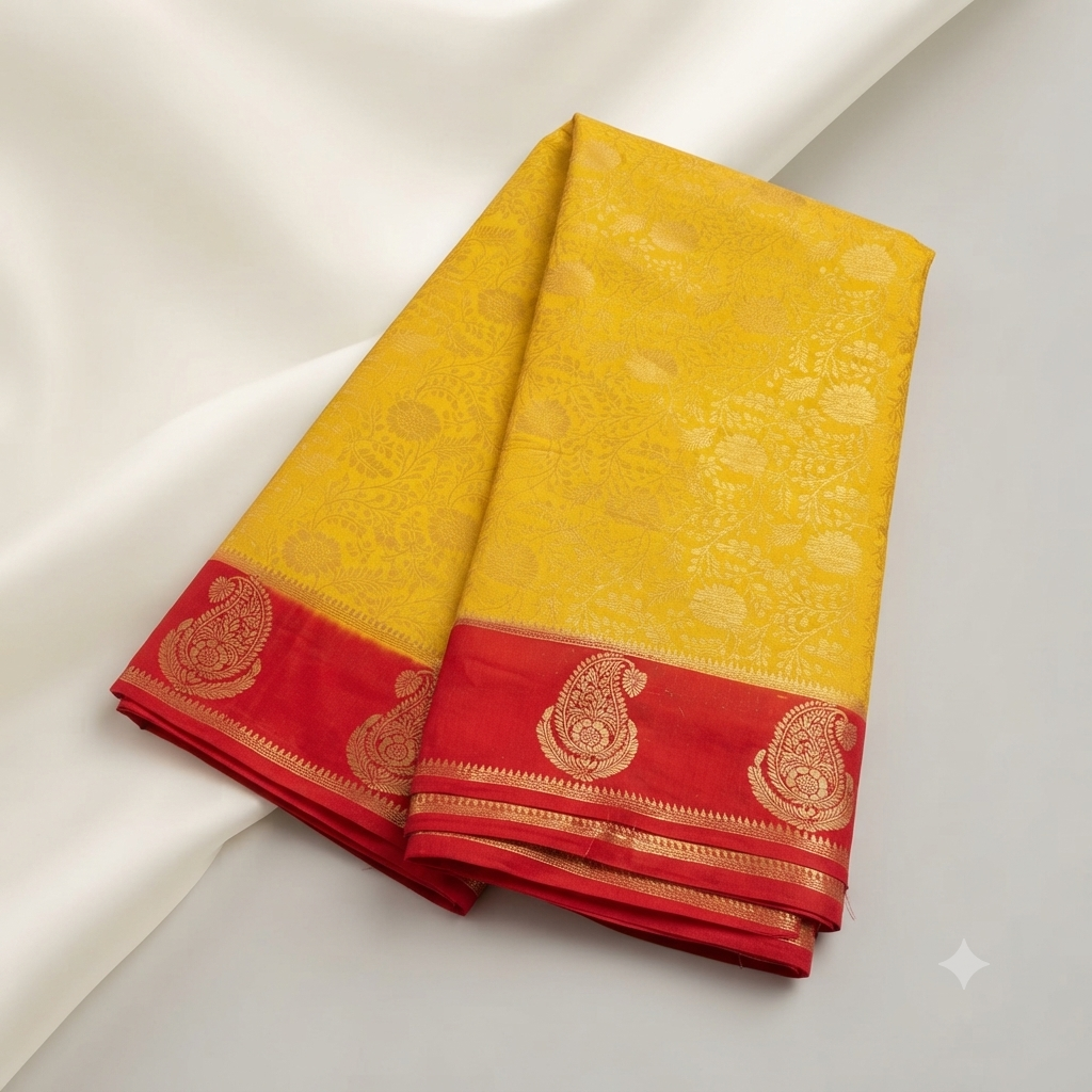 Mysore crape silk saree