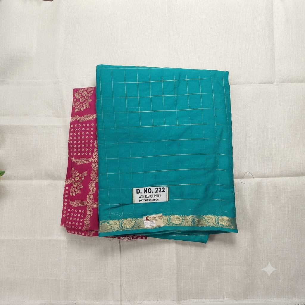 Chinon silk saree