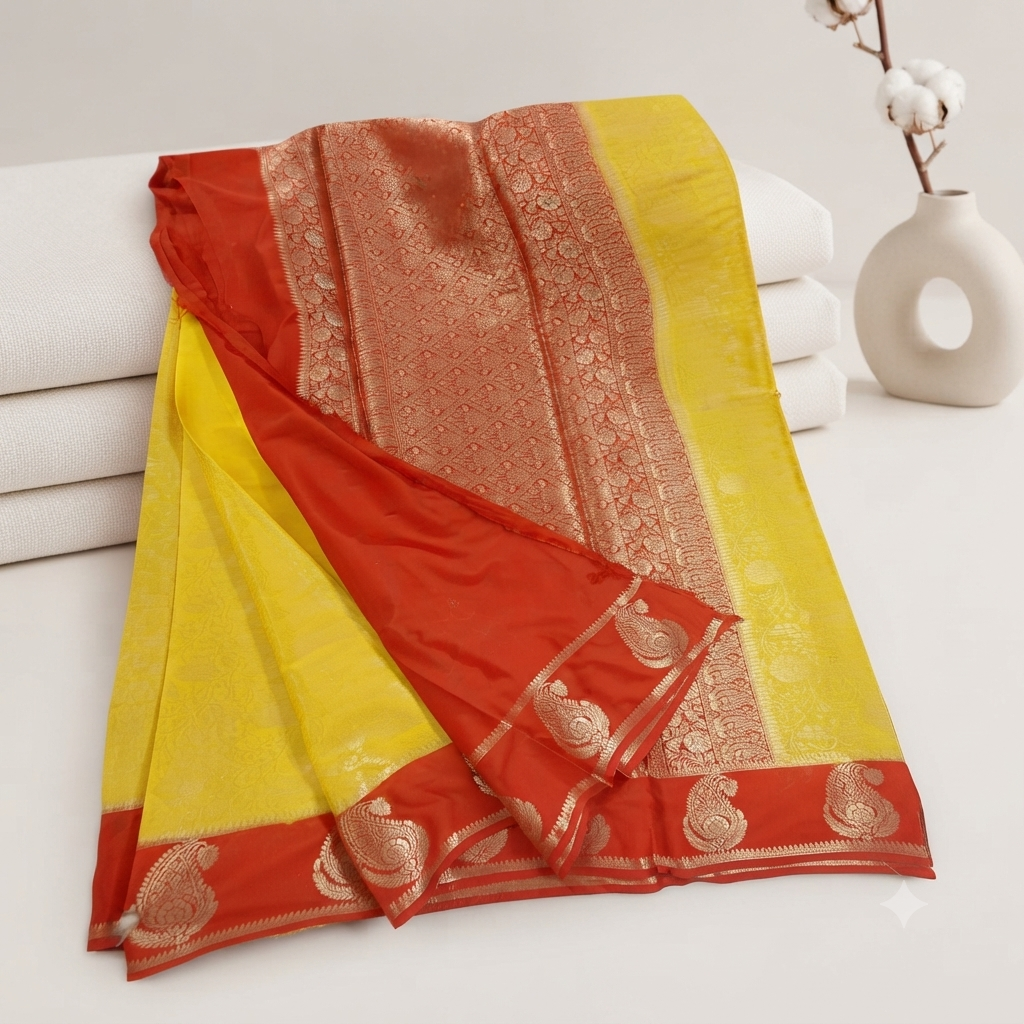 Mysore crape silk saree