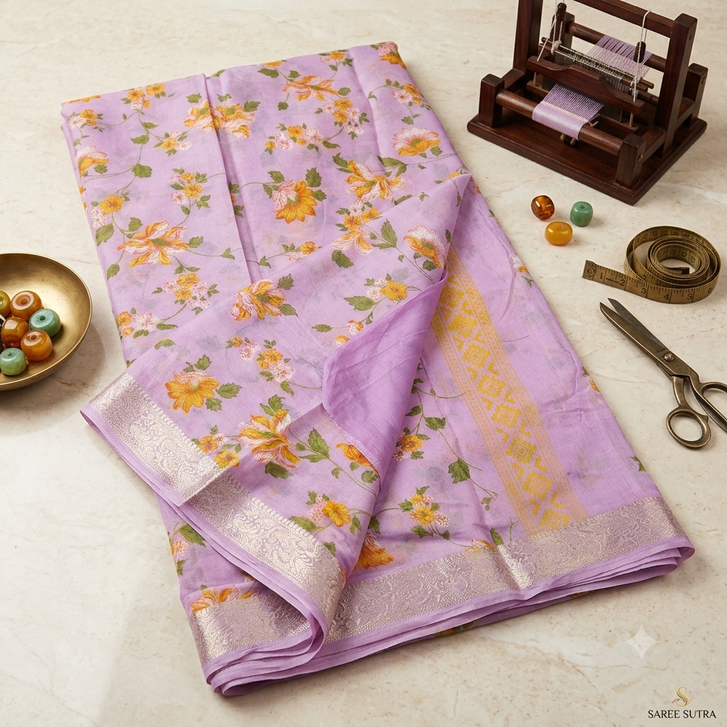 Chinon floral print MSF001 - Dark Pink