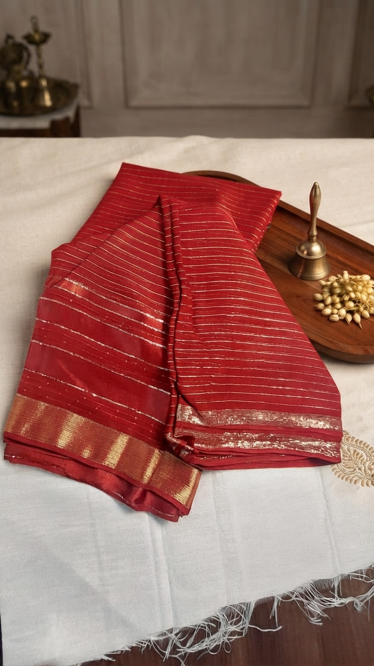 Viscose georgette saree