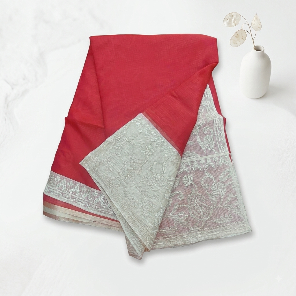 Silk kota patch work saree