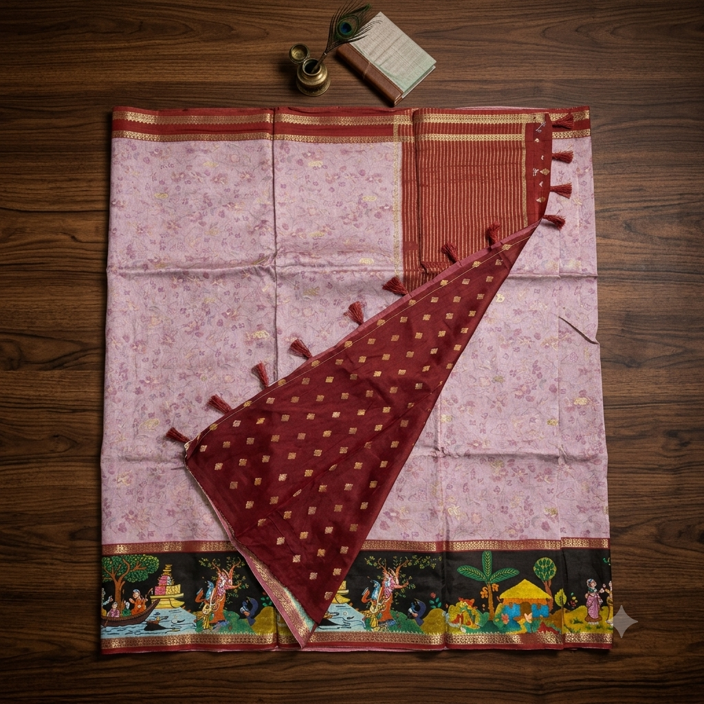 Pure dola silk saree MSF005 - Pink