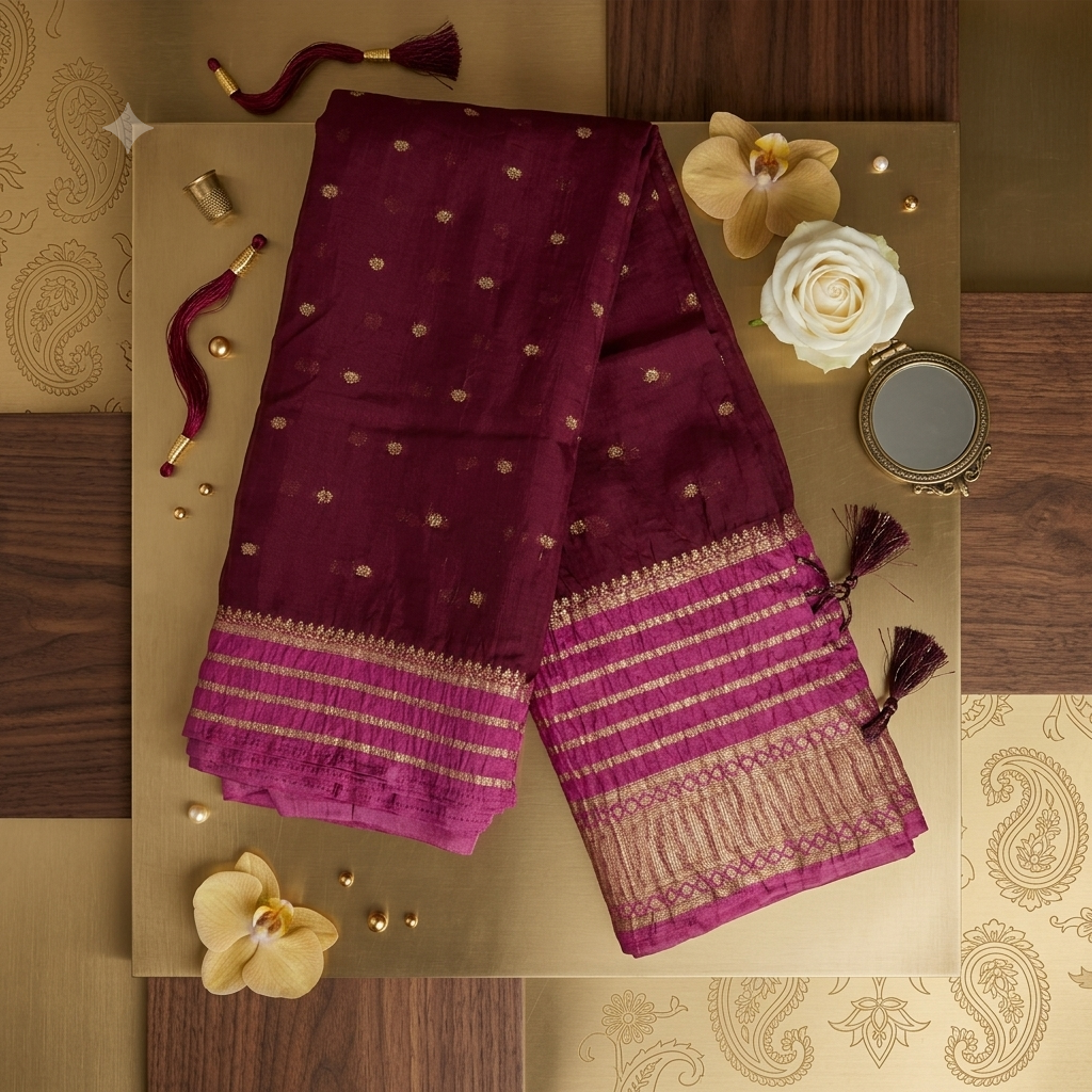 Banarasi saree MSF002 - Wine color