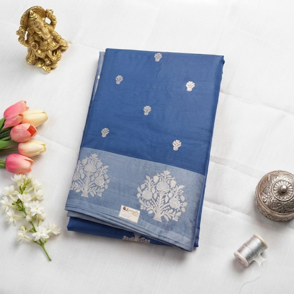 Raw mango silk saree