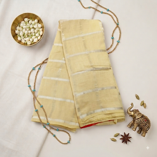 Assam silk checks saree