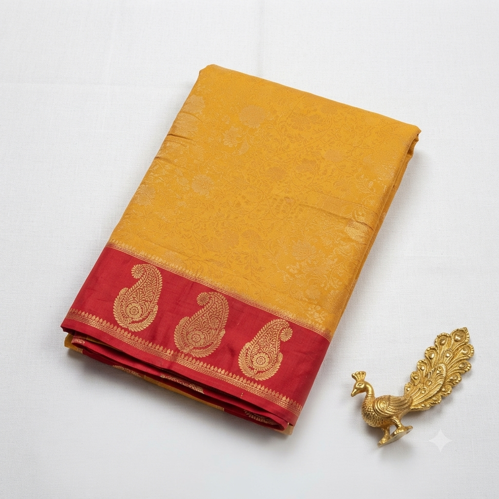 Mysore crape silk saree