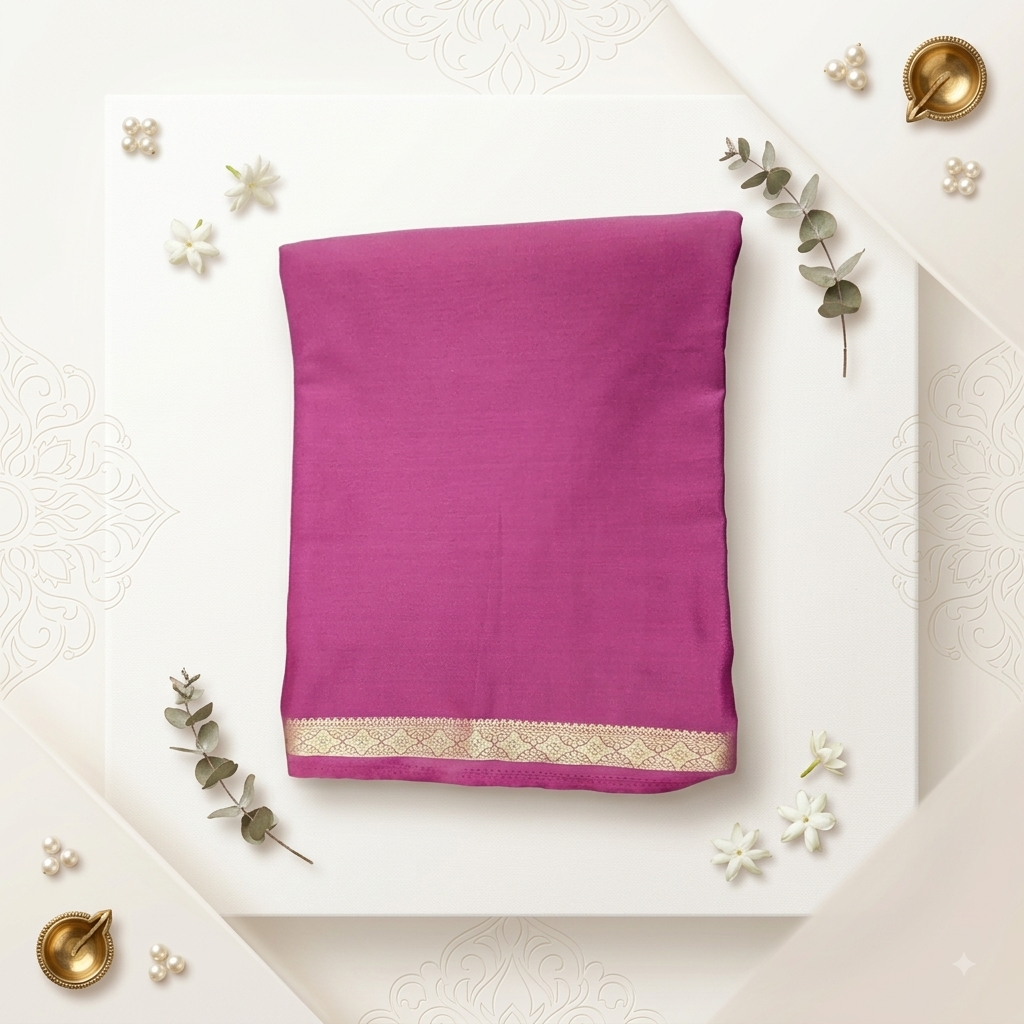 Mysore crape silk saree