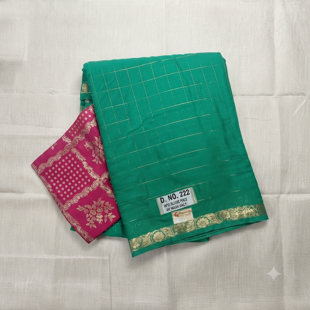 Chinon silk saree