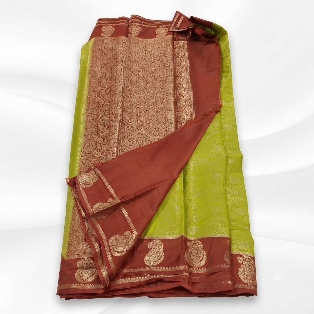 Mysore crape silk saree