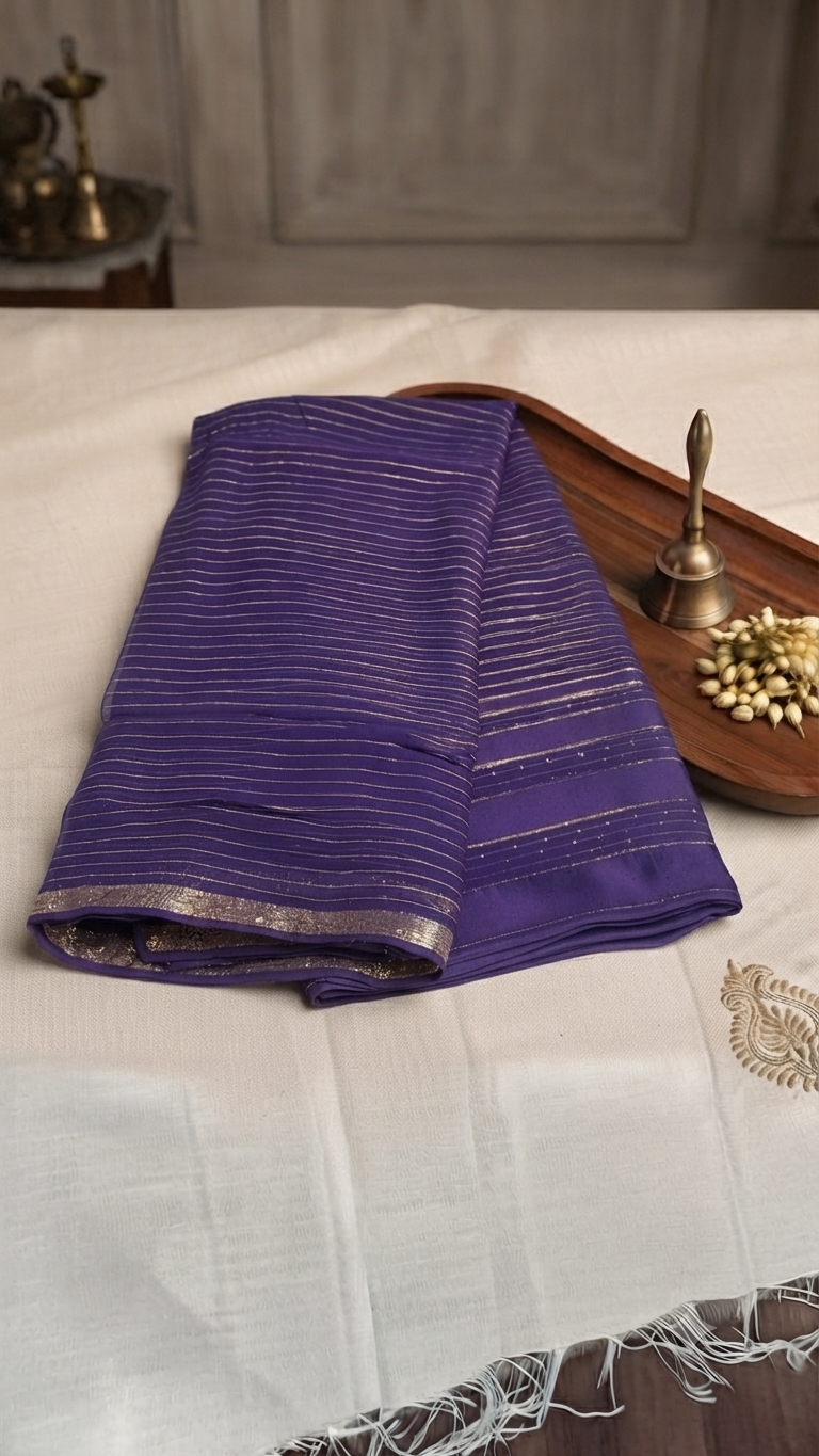 Viscose georgette saree