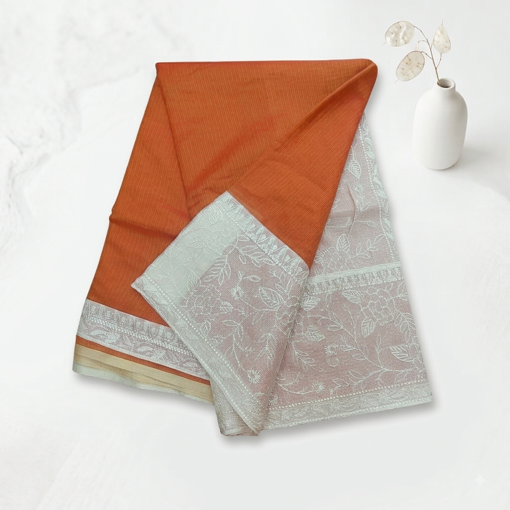 Silk kota patch work saree