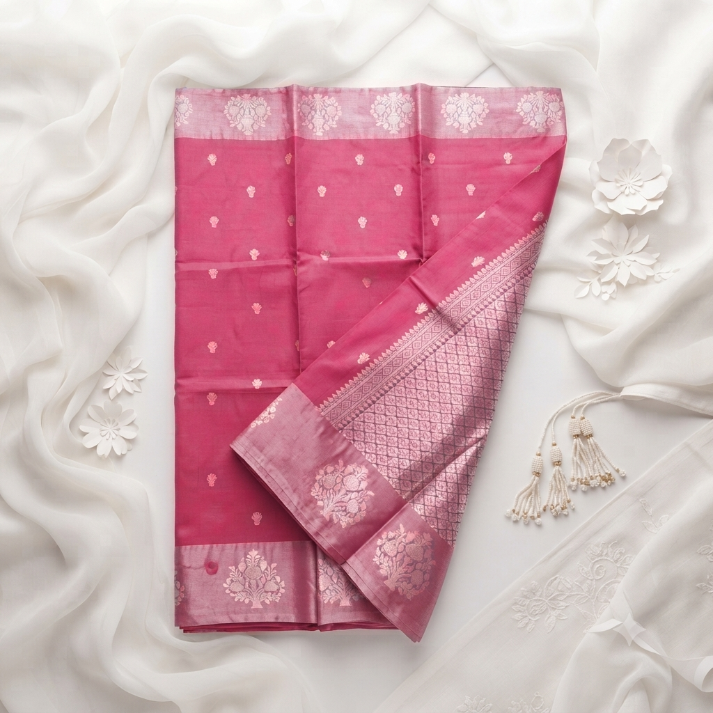Raw mango silk saree