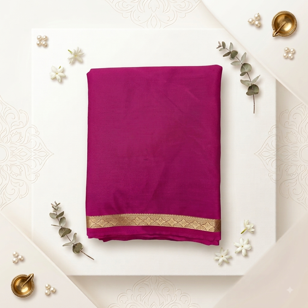 Mysore crape silk saree