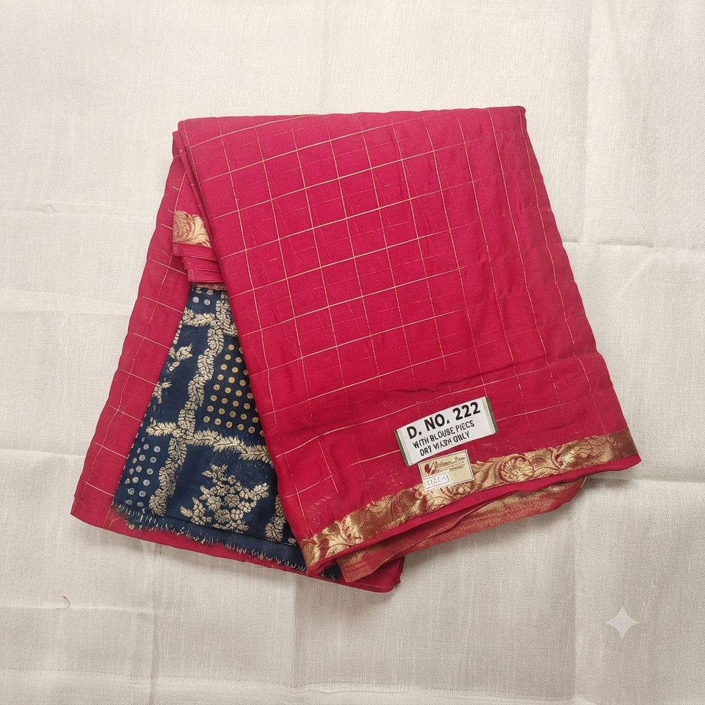 Chinon silk saree