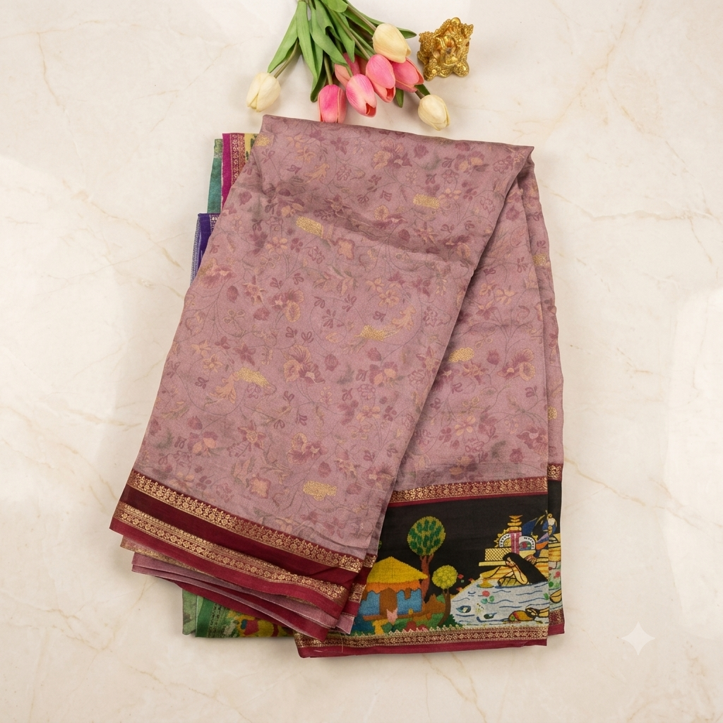 Pure dola silk saree MSF005 - Pink