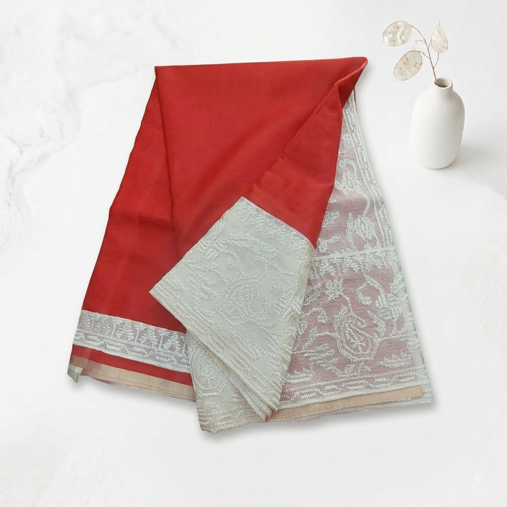 Silk kota patch work saree